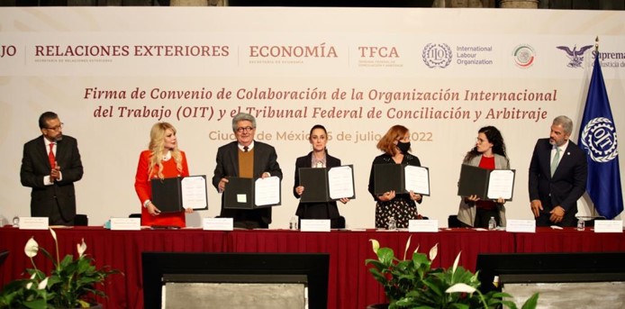 foro jurídico TFCA y OIT firman convenio de colaboración para unir esfuerzos en pro de la igualdad laboral