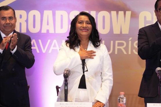 Abelina López en las Caravanas de Promoción Turística de Acapulco