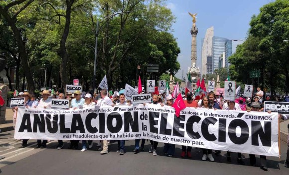 Marcha para anular la elección judicial